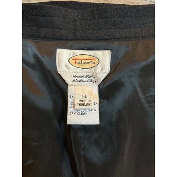 Talbots | Black 99% Wool 1% Lycra A Line Midi Skirt | 14 - Picture 15 of 16